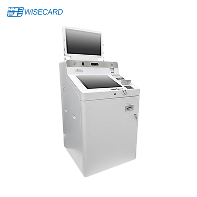 Máquina de caixa inteligente Wisecard para emissão de cartões e serviços bancários