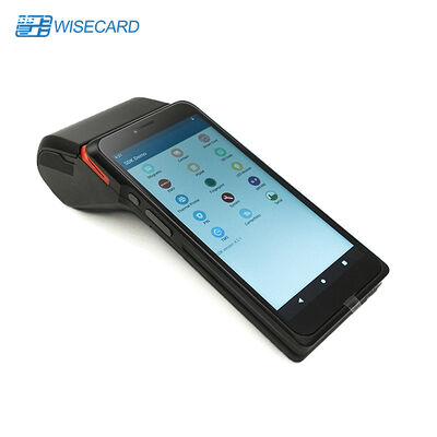 Terminal de POS Android com impressora térmica de 58 * 40mm, processador quad-core e tecnologia EMV para pagamentos seguros