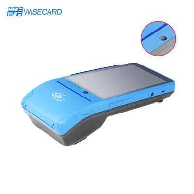 Terminal Handheld azul da posição de Android com impressora Scanner
